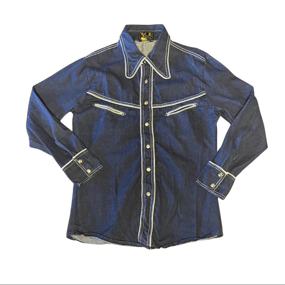 Bud Berma Mens Western Metal Button Up 🤠